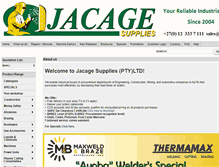 Tablet Screenshot of jacage.co.za
